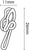 Zinc or Brass plated curtain hook